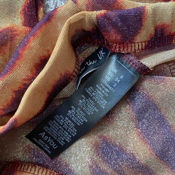 ASOS ASYOU glitter mesh flare pants in leopard print‎ - Picture 5 of 8